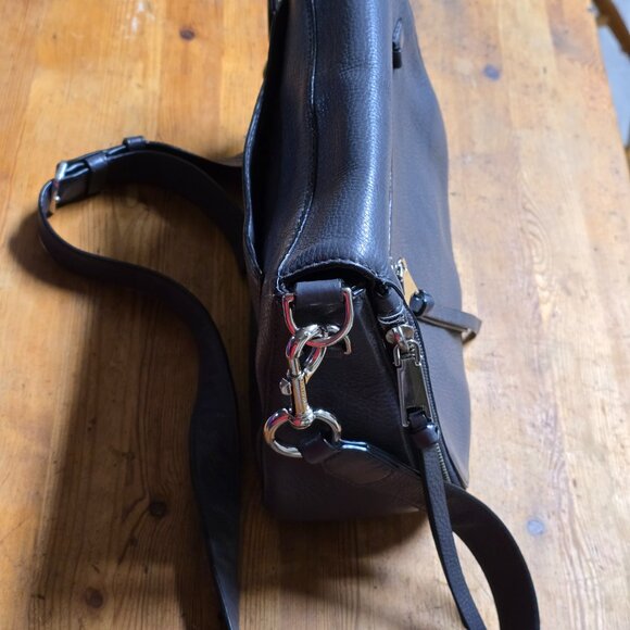 Marc Jacobs Gotham Pebbled Leather Crossbody Bag-Charcoal Gray - Picture 11 of 13